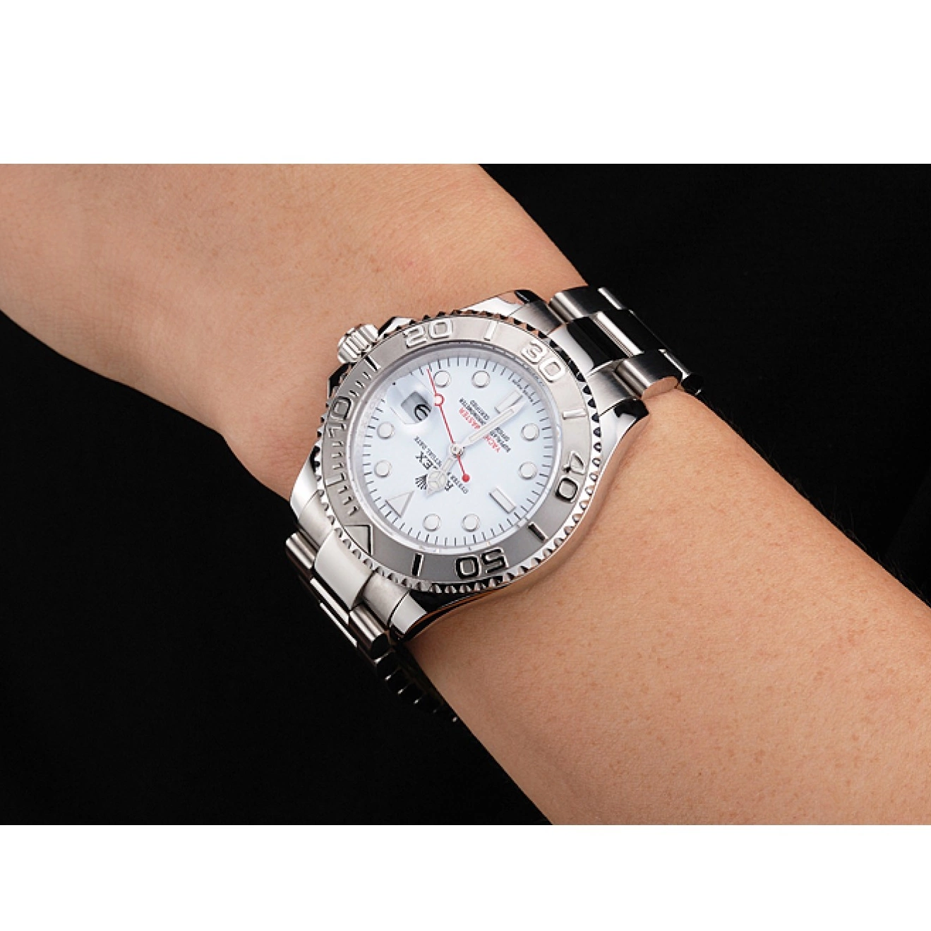 MiroTime 0813 Swiss Rolex Yacht-Master White Dial Staniless Steel Case And Bracelet